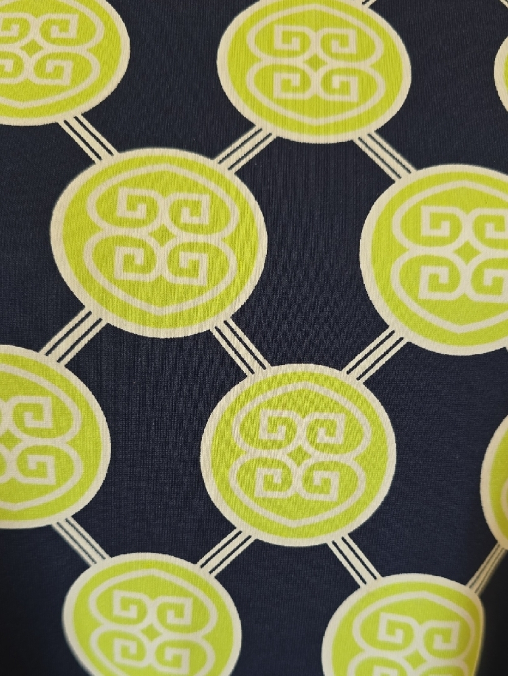 Anthony's Navy Shift Dress with Lime Geometric Print - Picture 6 of 6